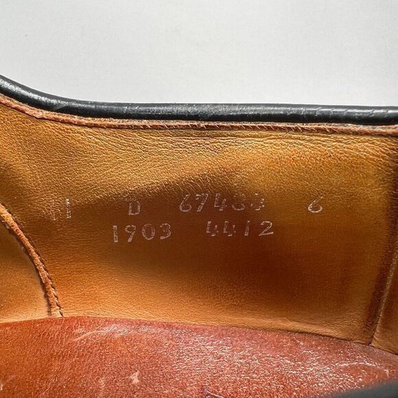 Allen Edmonds Men's Size 11D Chester Black Leather Wing Tip Dress Shoes - Picture 13 of 13